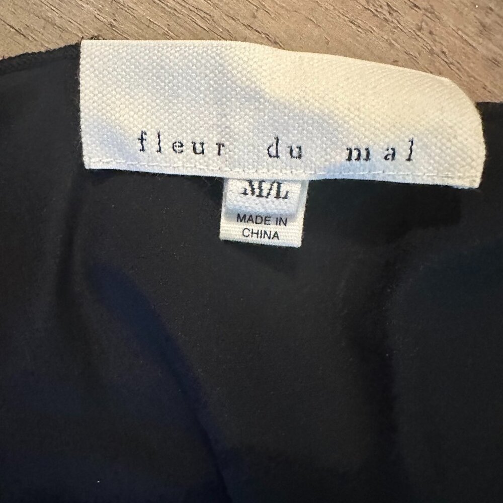 Fleur du Mal - Black Silk Robe - Size M/L - Almost New!  Sells for $299!